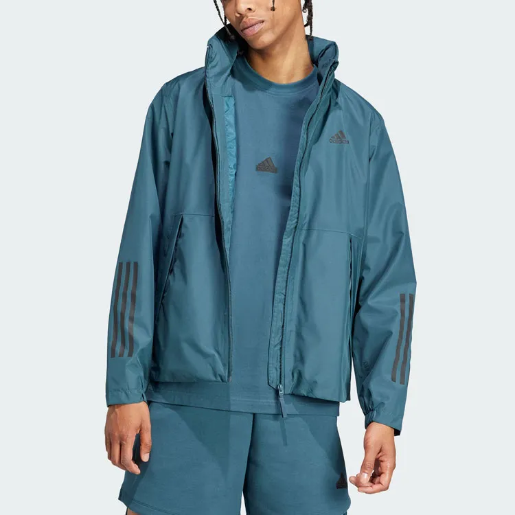 Adidas 3 Stripes Jacket Men's Arctic Ocean Blue-1
