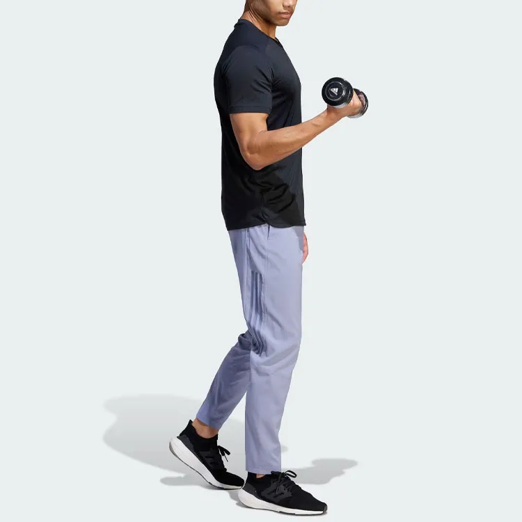 Adidas Gym Sports Pants Men Silver Gray Violet-3