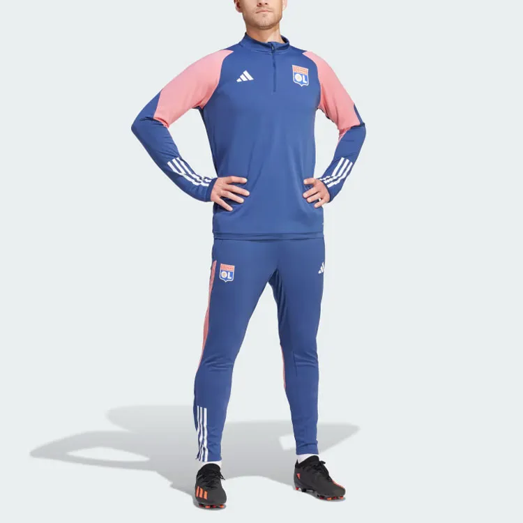 Adidas Olympique Lyonnais Knitted Sweatpants Men Indigo-4