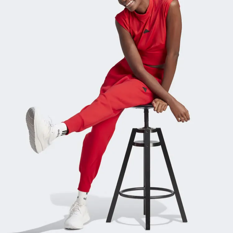 Adidas Z.N.E. Collection Knitted Sweatpants Women's Red-3