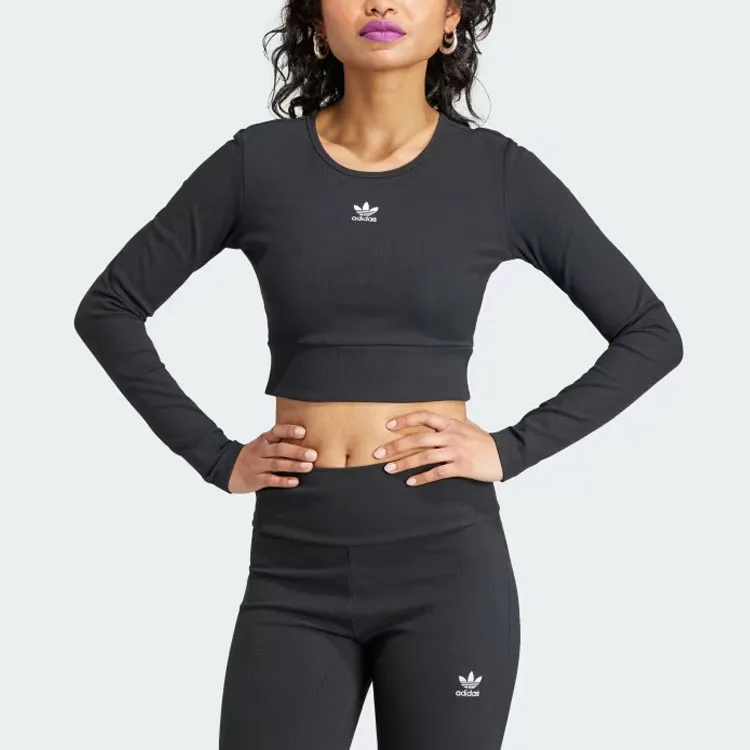 Adidas Originals Essential Ribbed Crop Top-1