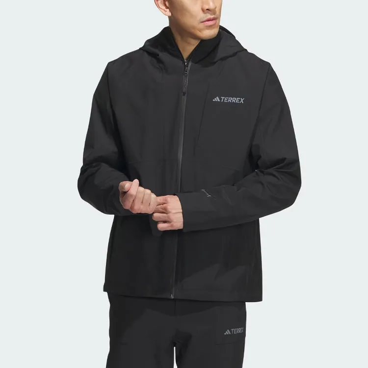 Adidas Waterproof And Windproof Windbreaker Jacket Men's Black-1