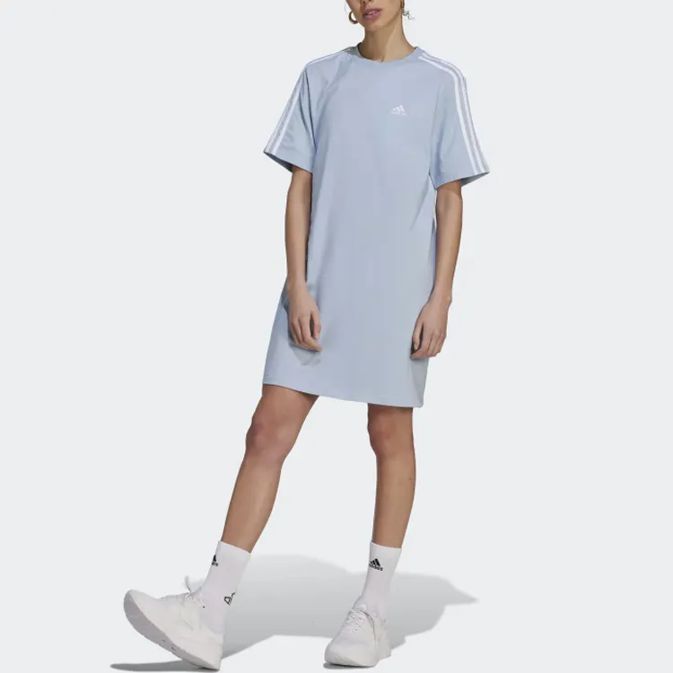 Adidas Essential Short-Sleeved Dresses Women's Light Blue-1