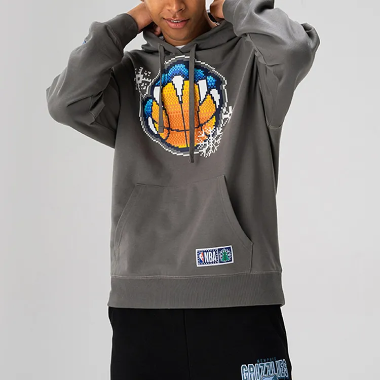 NBA Grizzlies Team Sweatshirt Unisex Gray-4