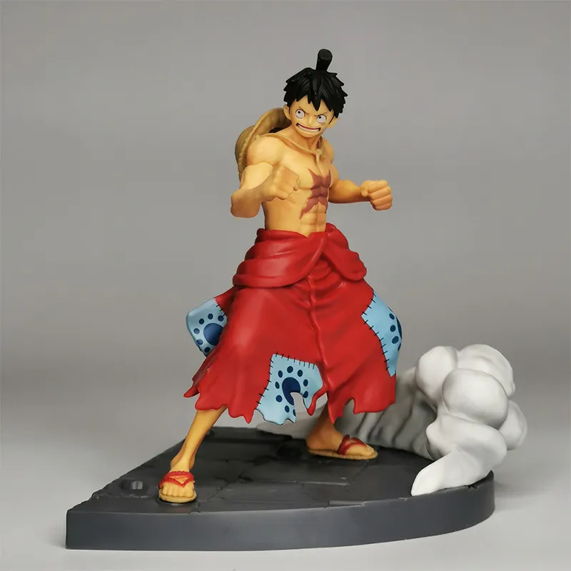 BANPRESTO Monkey D. Luffy Glass Factory One Piece Land Of Wano Luffy+Kidd Bonus Gift Scale Figures 15cm-3