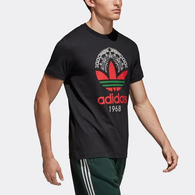 Adidas Originals Set in Sleeve T Shirt Men's Black-4