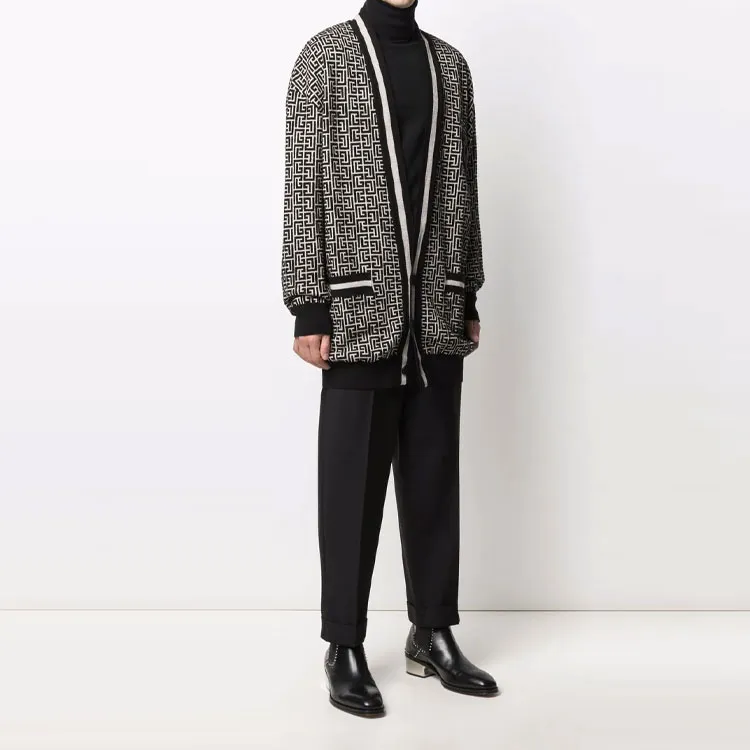 BALMAIN Loose Fit Knitwear Men's Black-3