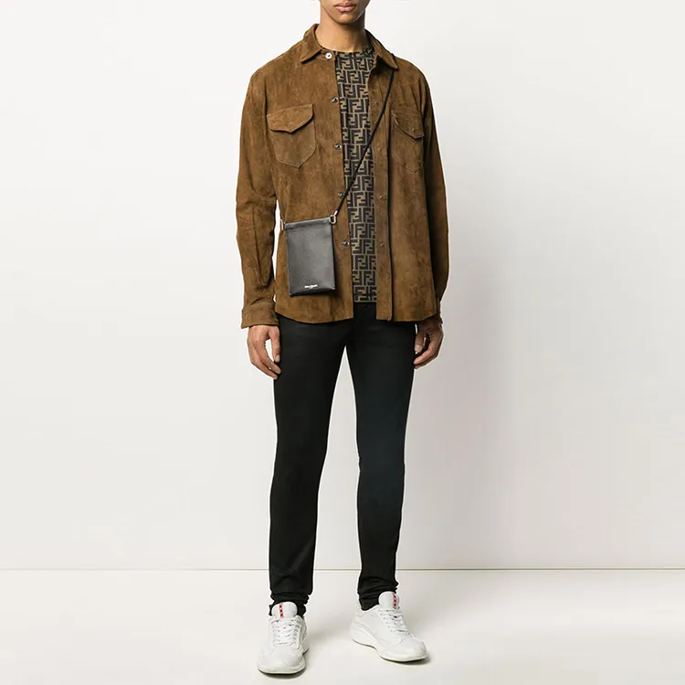 FENDI T-Shirts Men Brown-3