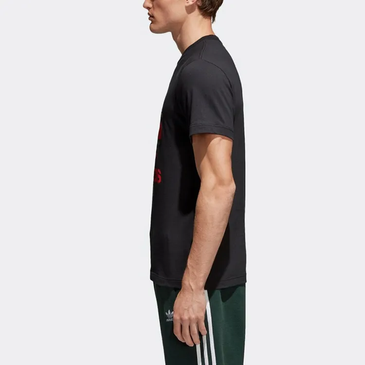 Adidas Originals Set in Sleeve T Shirt Men's Black-5