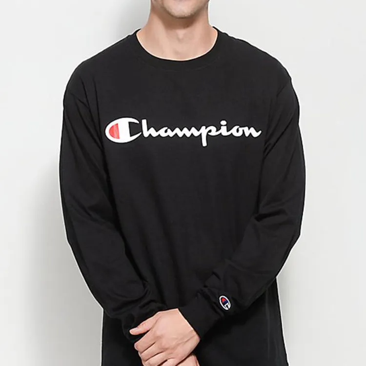 Champion T Shirt US Version Unisex Black-2