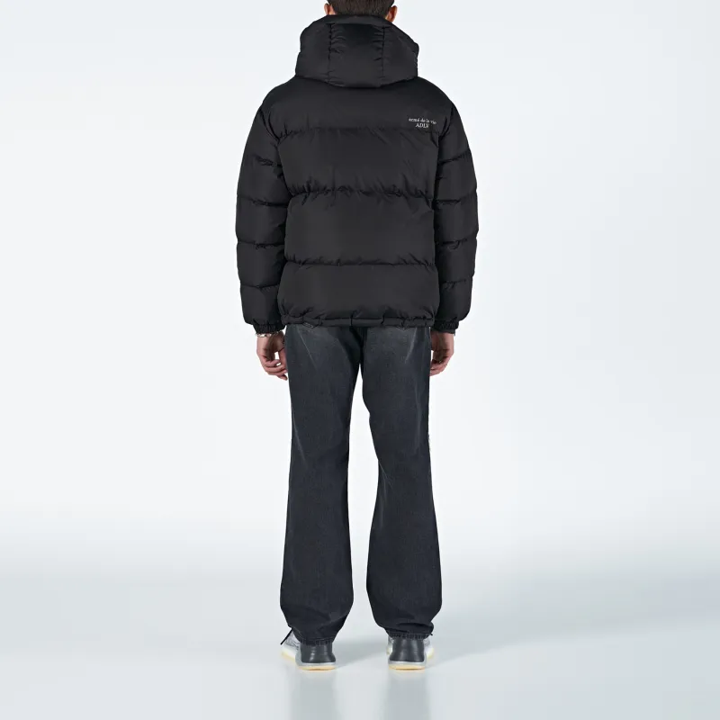 Acme De La Vie/ADLV Solid Color Letters Hooded Loose Fit Down Jacket Men's Black-2