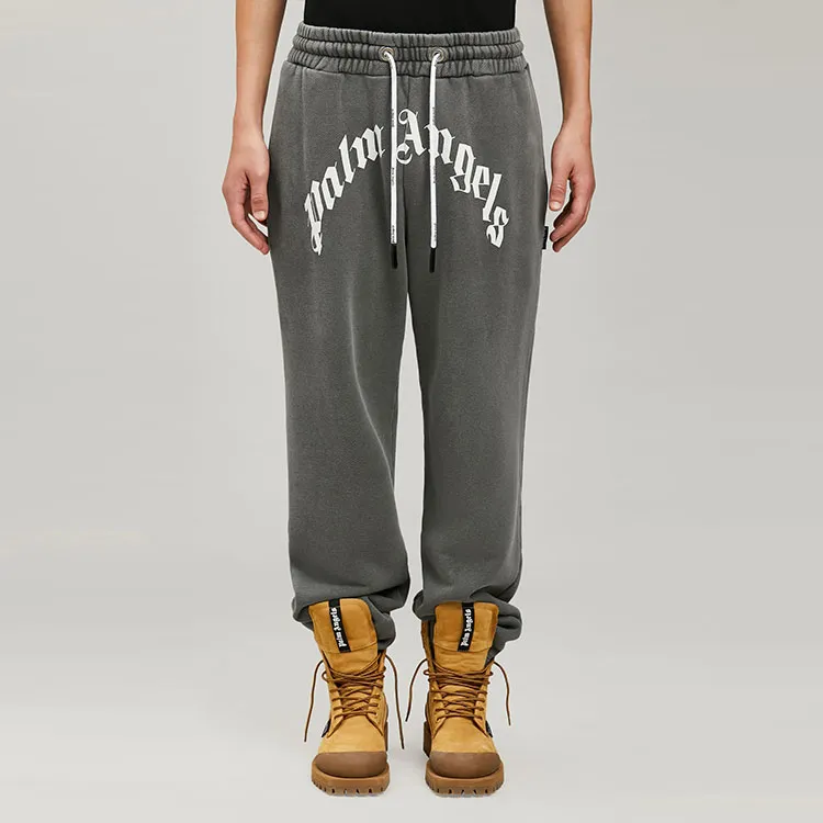 PALM ANGELS Knitted Sweatpants Men Dark Gray-2