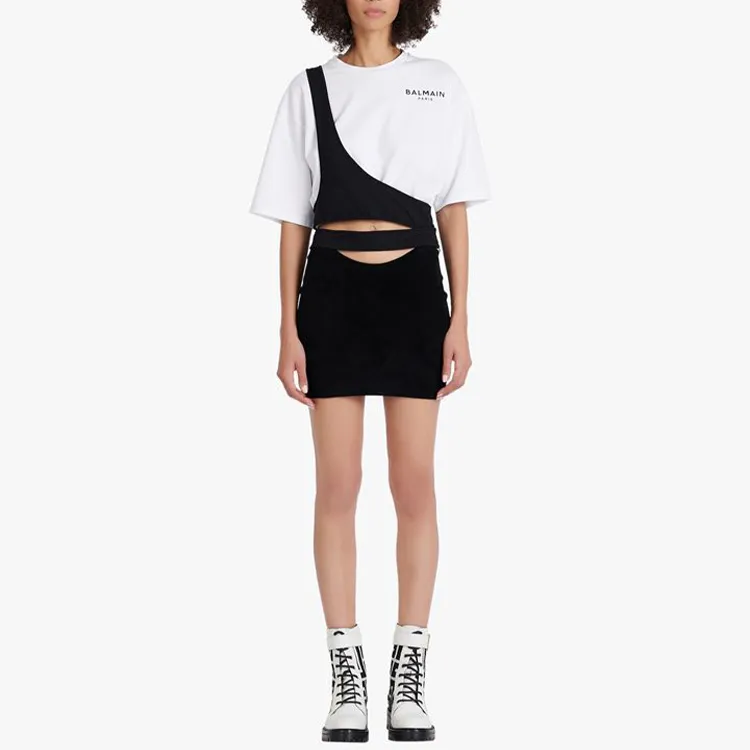 BALMAIN Crop Tops Women's White-2