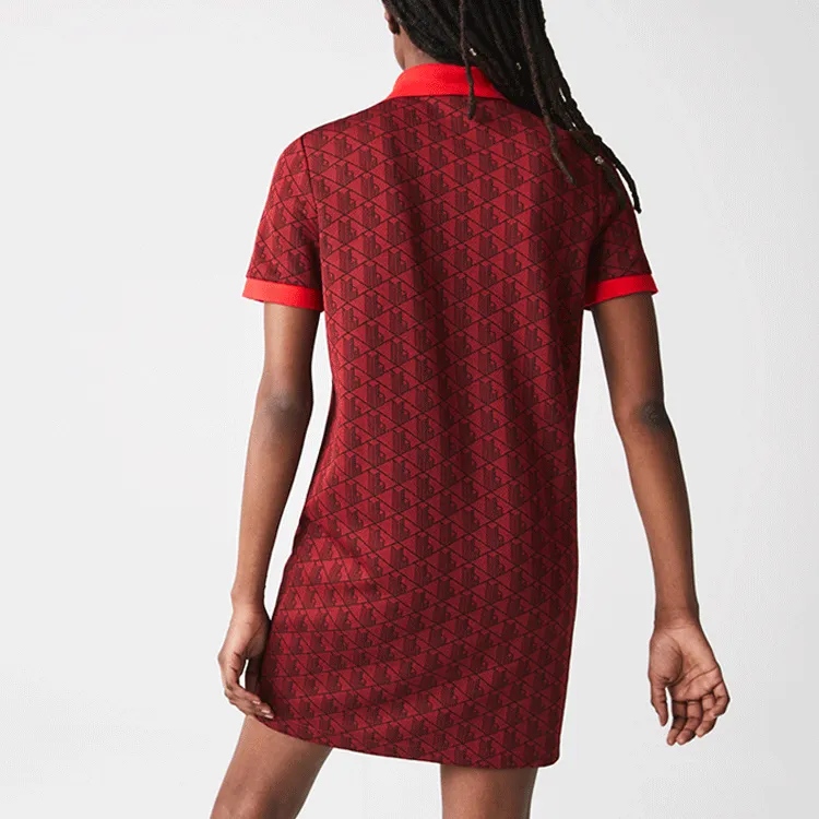 LACOSTE SS22 Dress Women's Dark Red-1