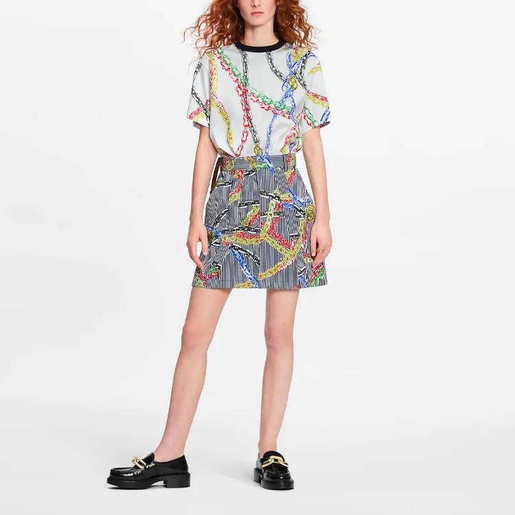 LOUIS VUITTON Drop Shoulder Sleeve T Shirt Women's White-2