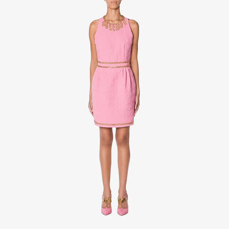 MOSCHINO Sleeveless Dresses Women's Pink-1