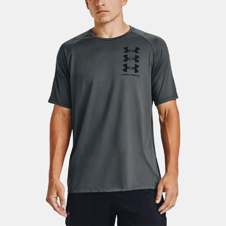 Under Armour Straight T Shirt Men's Peach Gray-4