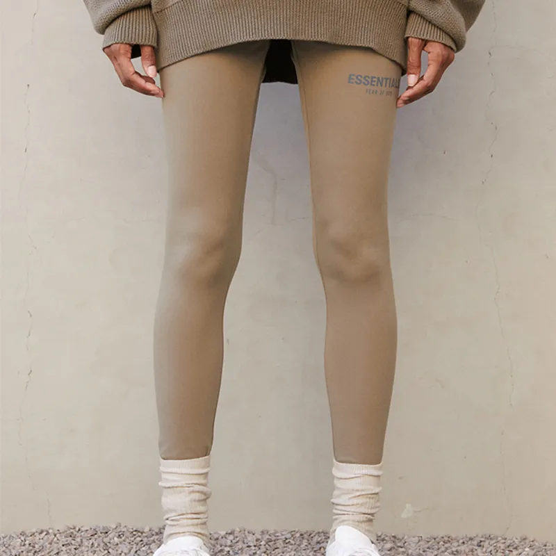Fear Of God Essentials FW21 Knitted Sweatpants Unisex Wheat Brown-2