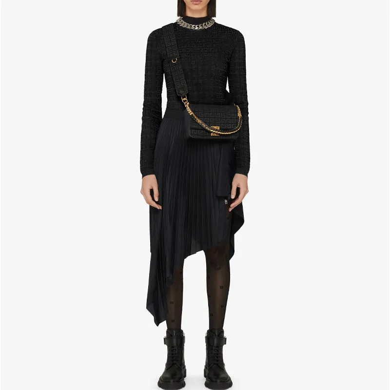 Givenchy Embroidered Canvas Bag Small 4G Black-9