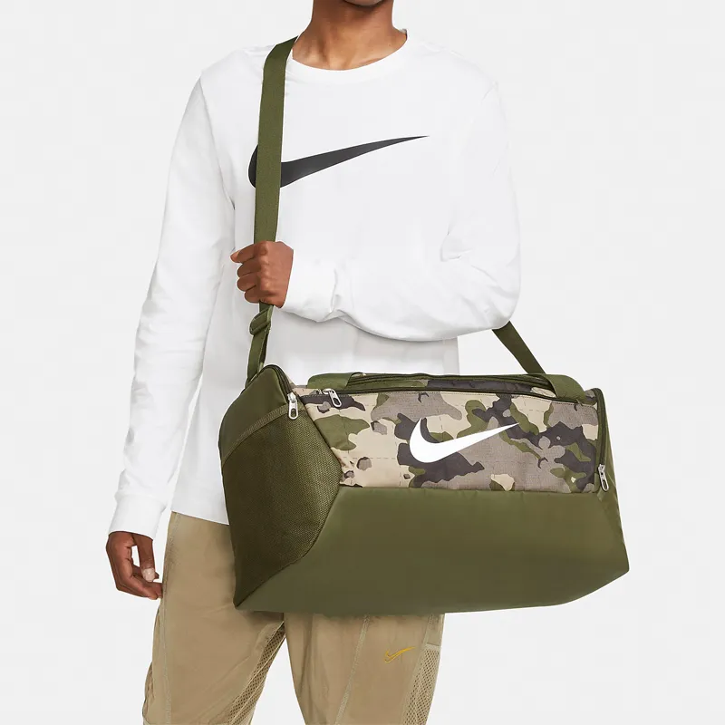 Nike Polyester Crossbody Handbag, Travel Bag, Gym Bag Large Size Unisex Army Green-5