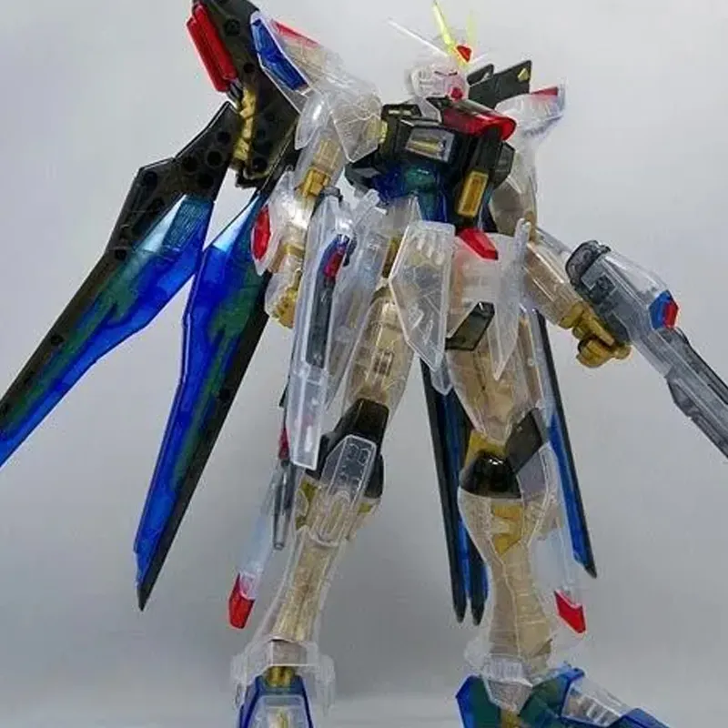 BANDAI MG 1 100 EXPO Limited Mobile Suit Gundam SEED Destiny Strike Freedom Gundam Transparent Model Kits 18cm-1