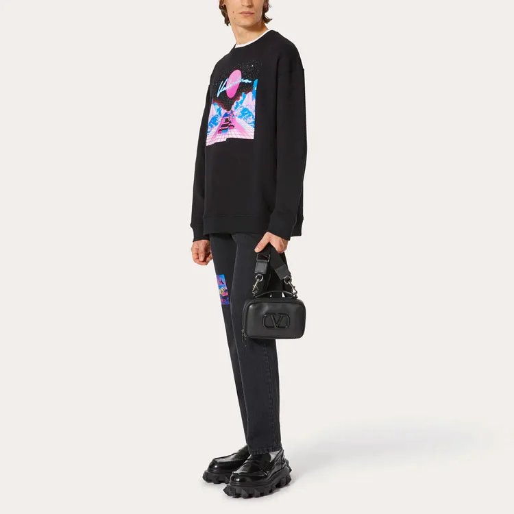 Valentino Sweatshirts Men Black-3