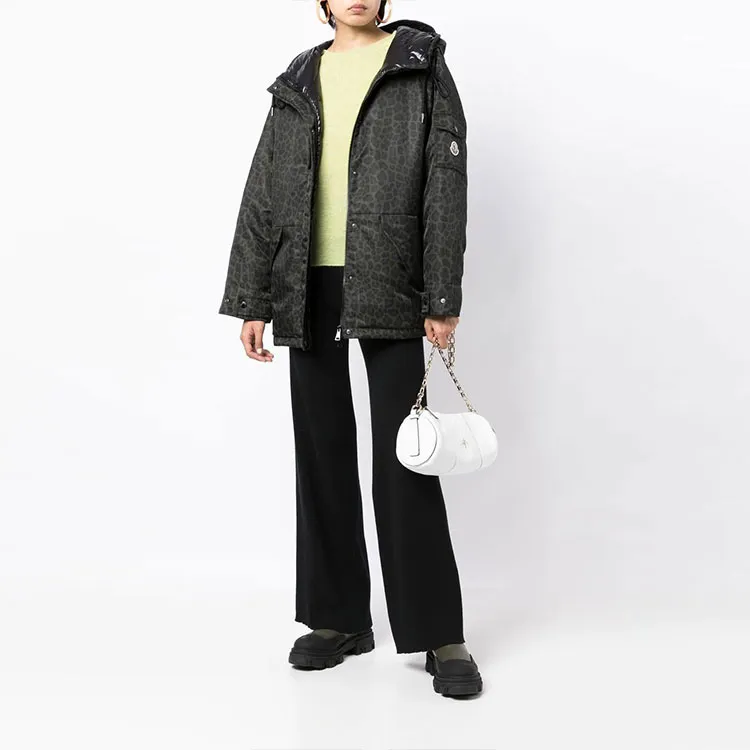 Moncler Leopard Print Padded Hooded Jacket-1