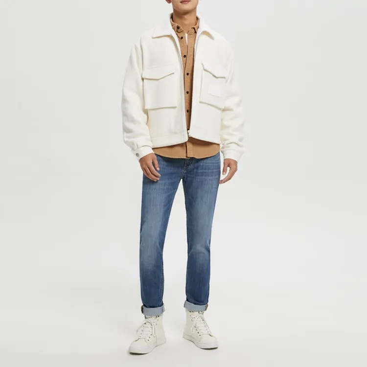 Calvin Klein Jackets Men Ecru-2