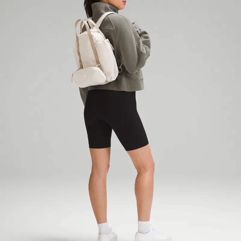 Lululemon Nylon Portable One Shoulder Crossbody Fanny Pack Backpack Women's Ivory & Light Camel-4