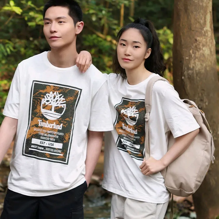 Timberland T Shirt Unisex Vintage White-4