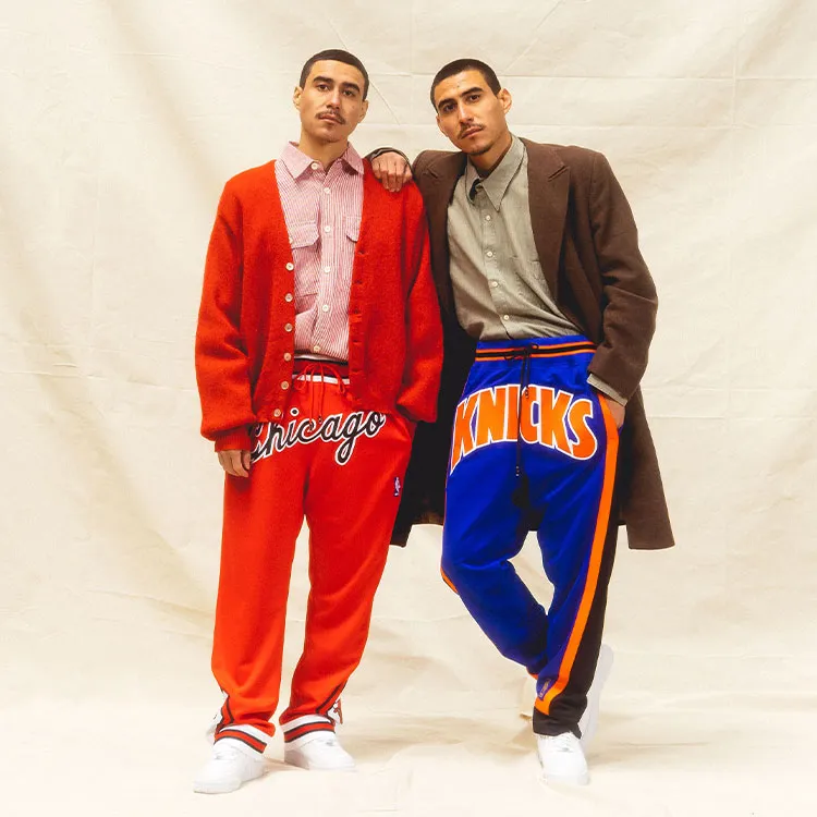 Mitchell & Ness Knitted Sweatpants Men's Red-3