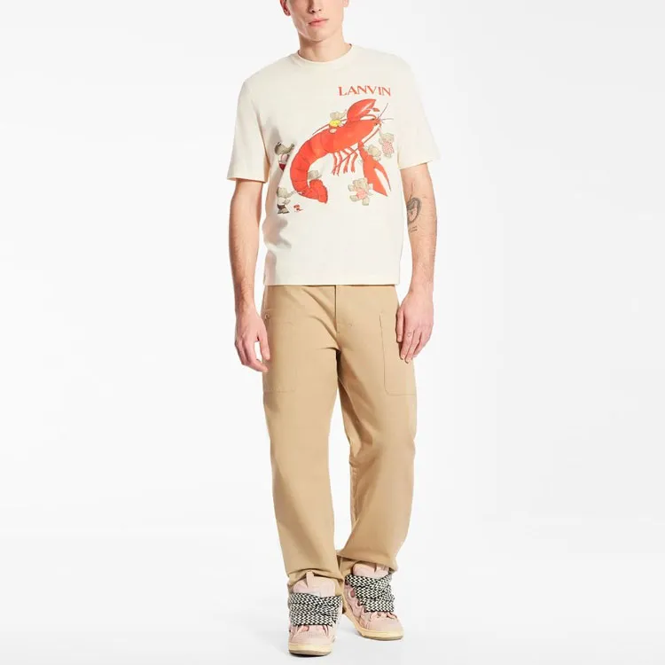 Lanvin T Shirt Unisex Beige Yellow-2