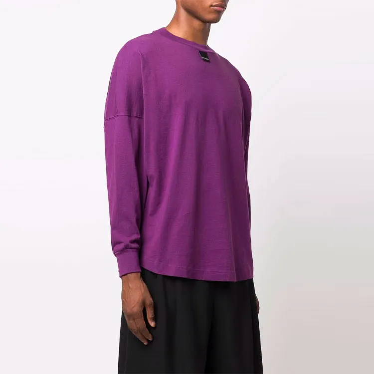 PALM ANGELS Oversized Blurry Logo Long Sleeve T Shirt-3
