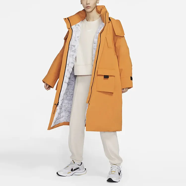 Nike Puffer Jackets Women's Light Curry Yellow-4