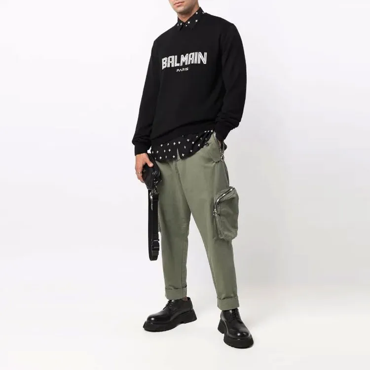 BALMAIN Pocket Detailed Tapered Cargo Trousers-1