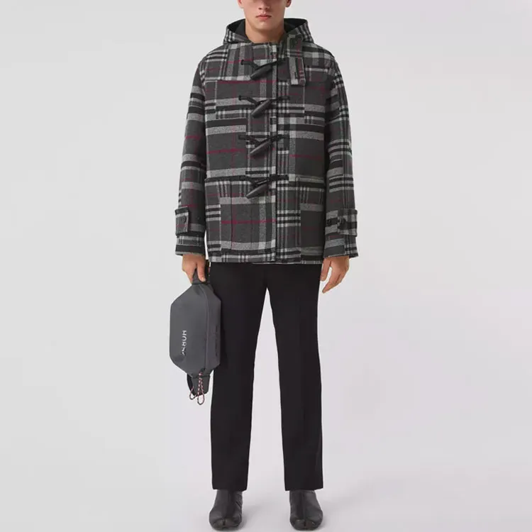 Burberry Coats Fall And Winter Coat Men's Charcoal Gray 80450071-1
