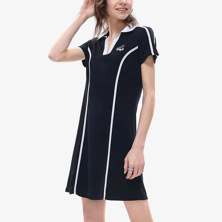 FILA FUSION Short Sleeved Dresses Women's Pitch Black-2