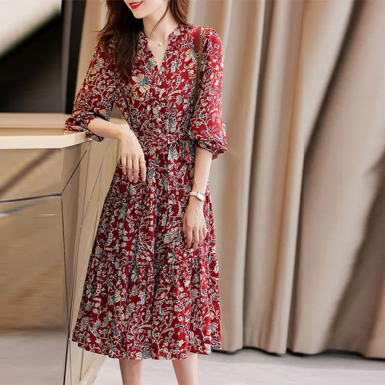 【dme】 Long Sleeved Dress Women's-1