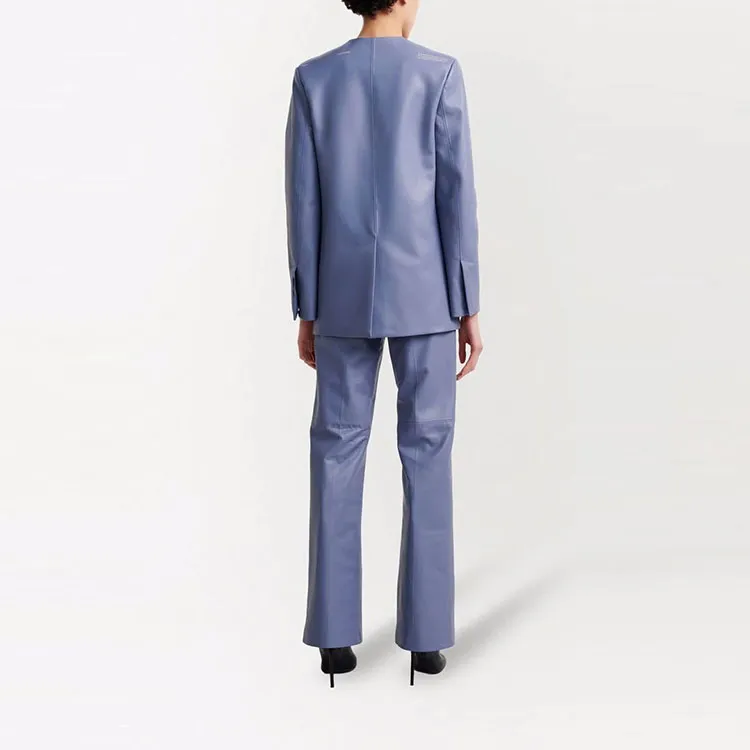 OFF-WHITE FW21 Leather Jackets Women's Purple-2