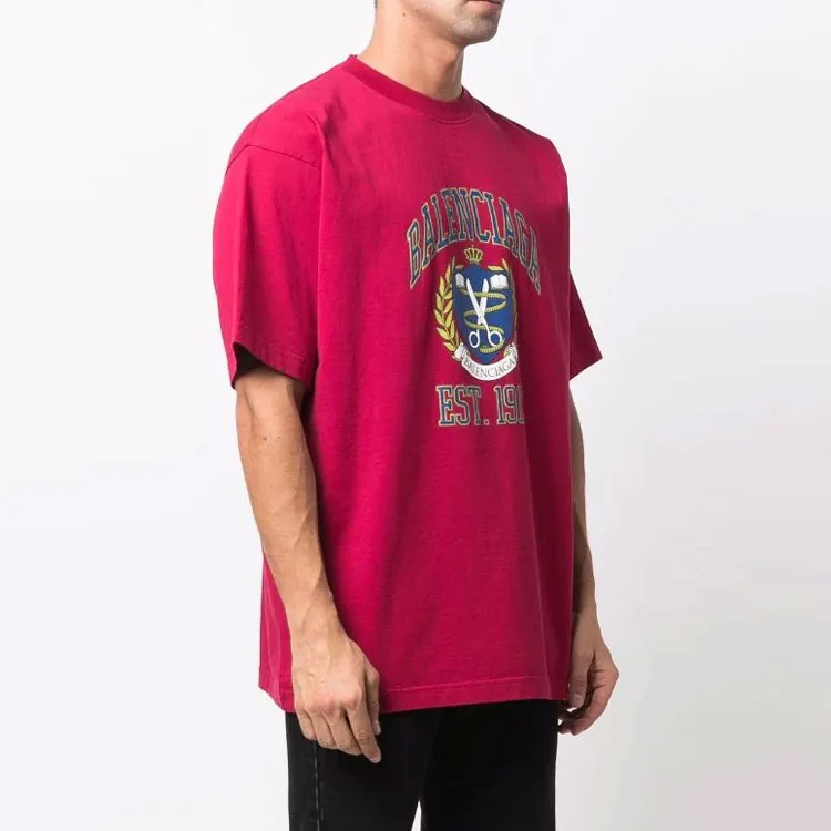 Balenciaga T Shirts Unisex Red-3