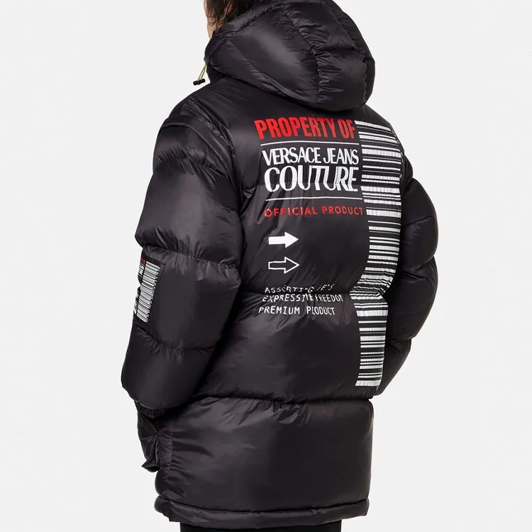 VERSACE Puffer Jacket Men's Black-2