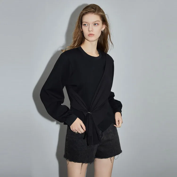 ELLE Sweatshirts Women's Black-3