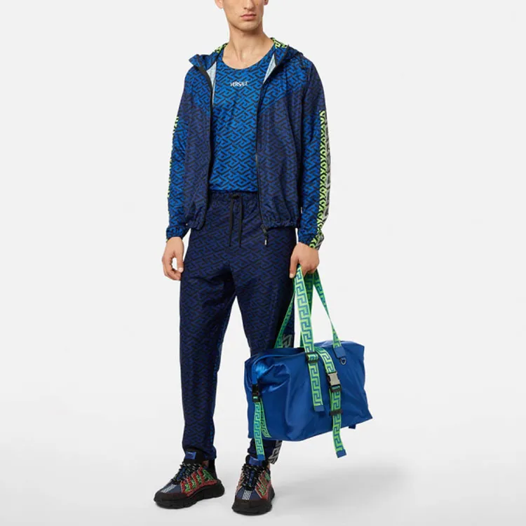 VERSACE La Greca SS22 Jackets Coats Men's Blue-1