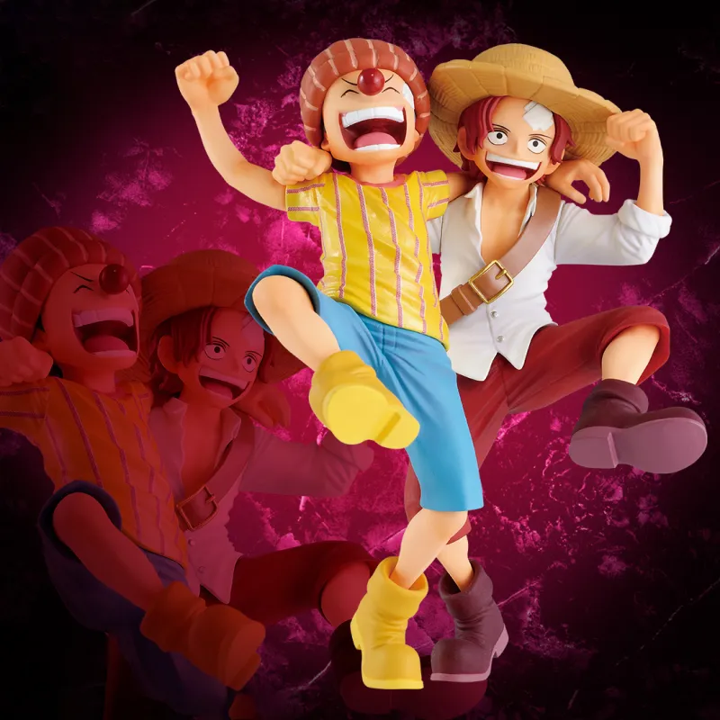 BANPRESTO Ichiban Kuji The Legend E Reward Of Time Passing Shanks & Buggy The Pirate Apprentice Bonus Gifts 10cm-1