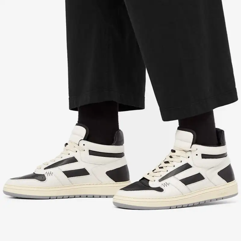 REPRESENT Reptor Hi Sneaker Stylish Skateboarding Shoes Men's White Black Patchwork-4