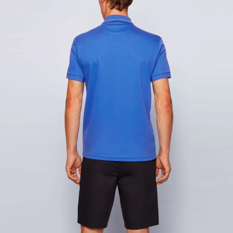 HUGO BOSS Short Sleeved Polo Shirt Men's Dark Blue-3