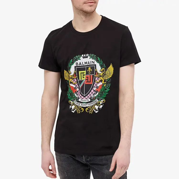 BALMAIN T Shirts Men Black-3