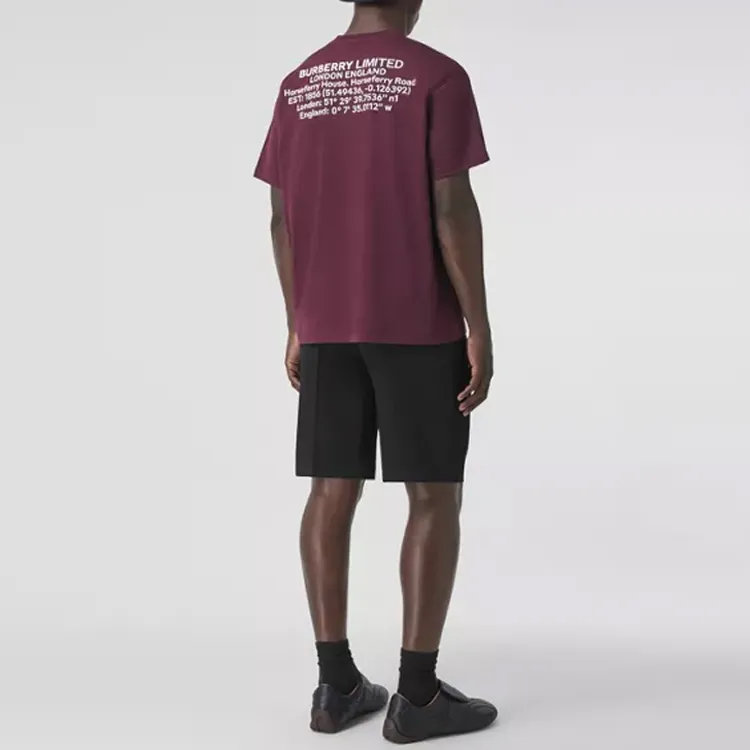 Burberry T-Shirt Men's Burgundy-1