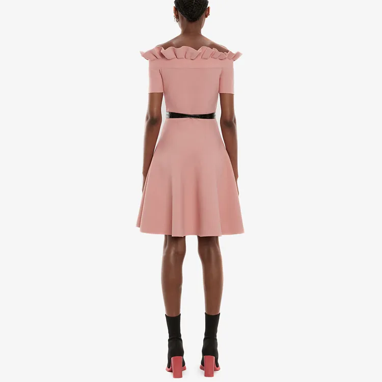 Alexander McQueen Off Shoulder Mini Dress-2