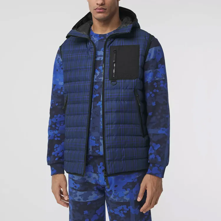 Burberry Check Print Padded Down Vest-2